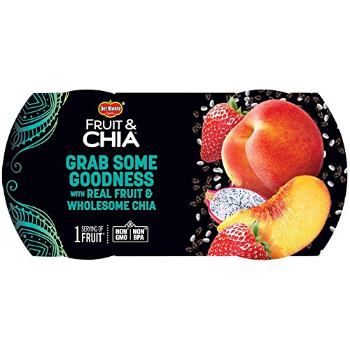 Del Monte Fruit &Amp; Chia Snack Cups, Peaches In Strawberry Dragon