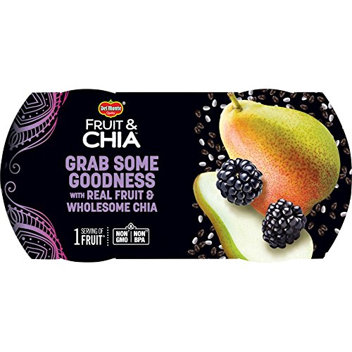 Del Monte Fruit &Amp; Chia Snack Cups, Pears In Blackberry Flavored