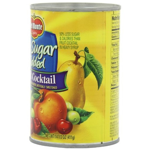 Del Monte Fruit Cocktail Packed In Water, Artificially Sweetened