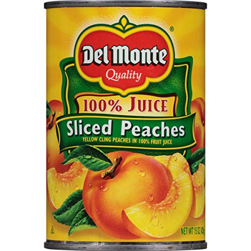 Del Monte Natural Sliced Yellow Cling Peaches, 15-Ounce Packages