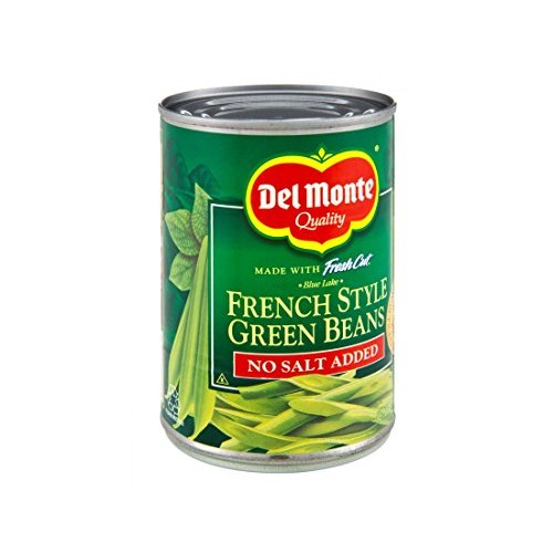 Del Monte No Salt Added French Style Green Beans 14.5 Oz Pack O