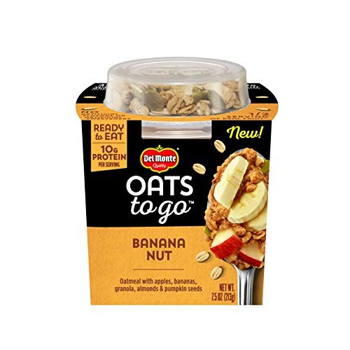 Del Monte Oats To Go Ready To Eat Oatmeal, Banana Nut, 7.5 Oz Cu