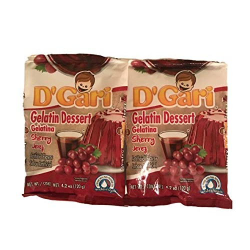 D Gari Pack Of 2 Jerez Gelatin 4.2Oz, Prepare With Water, Quick