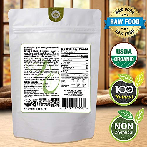 6 Oz Organic Almond Flour Powdered Gluten Free Low Glycemic Non-