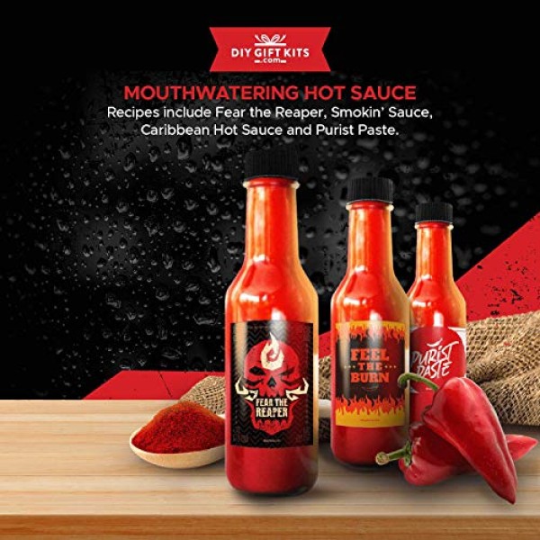 DIY Gift Kits The Carolina Reaper Hot Sauce Kit Gift Set, Make Your Own  7,000,000+ Scoville Heat Units for Dad, Mom, Grandpa, Papa, Hottest Hot  Sauce