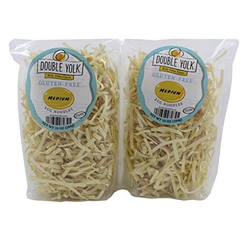 Double Yolk Gluten Free Medium Egg Noodles,10 Ounce Bag Pack Of 2