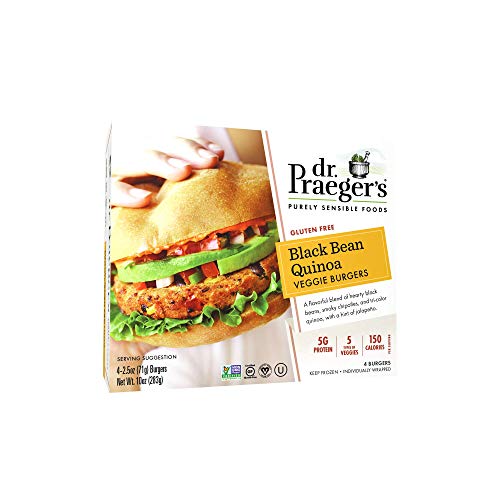 Dr Praegers Black Bean Veggie Burger, 10 Ounce -- 6 Per Case