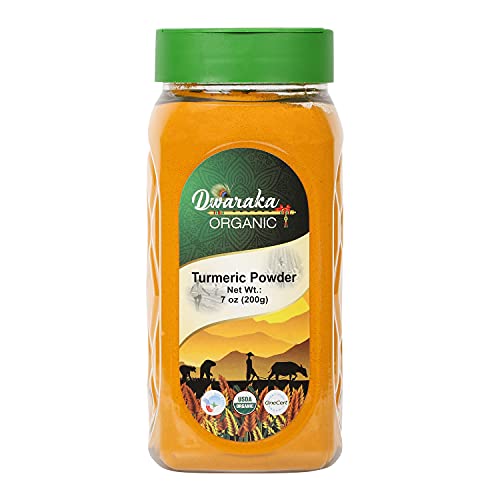 Dwaraka Organic - Turmeric Powder, 7oz, Healthy, Organic, Non GM...