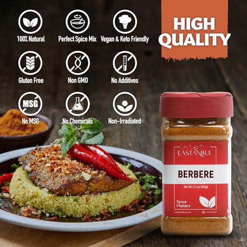 Eastanbul Berbere Spice Blend, 5.3oz Berbere Spice Ethiopian Aut...