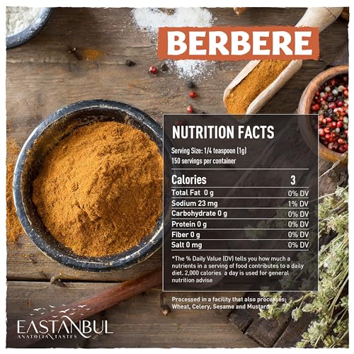 Eastanbul Berbere Spice Blend, 5.3oz Berbere Spice Ethiopian Aut...