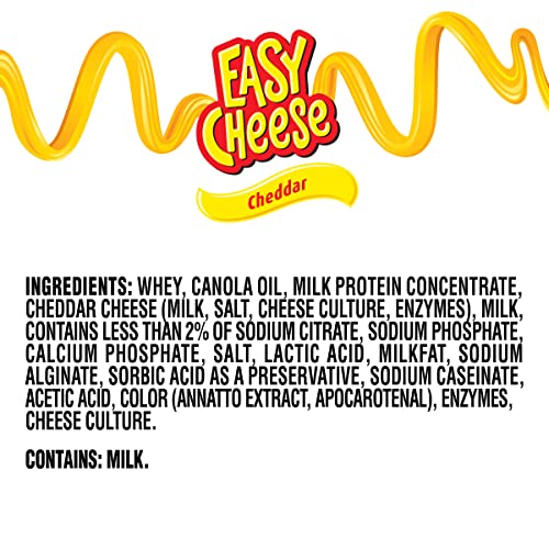 Easy Cheese Cheddar Cheese Snack, 8 Oz