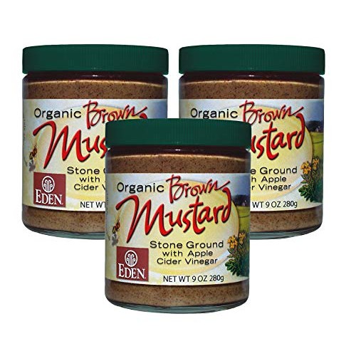 Organic Brown Mustard - 9 Oz. Glass Jar Pack Of 3