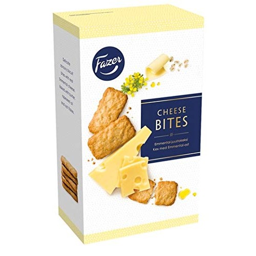 Fazer Emmental Cheese Bites Biscuits 10 Boxes Of 160G 5.6 Oz