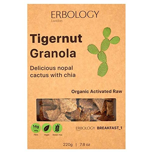 Erbology Organic Tigernut Granola 3 X 7.8 Oz Pack With Nopal C