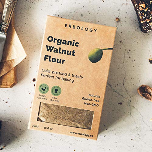 Organic Walnut Flour 10.6 Oz - Soluble - Gluten-Free - From Cold