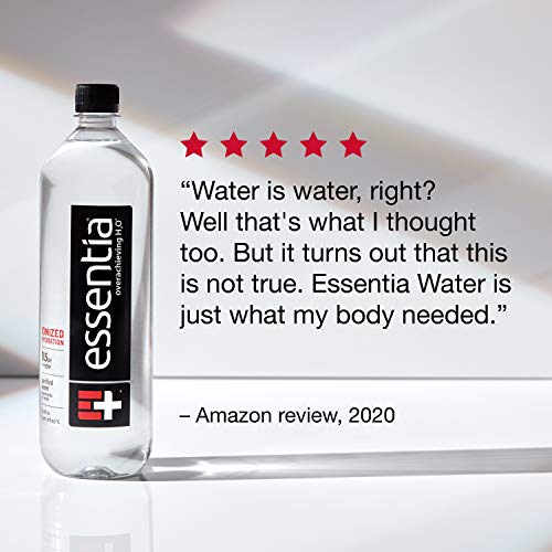 Essentia Bottled Water, 1 Liter, Pack Of 12 Bottles; 99.9% Pure,