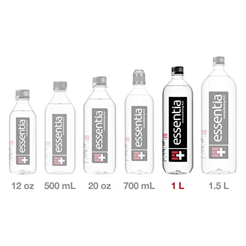 Essentia Bottled Water, 1 Liter, Pack Of 12 Bottles; 99.9% Pure,