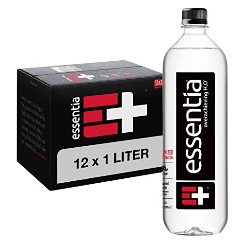 Essentia Bottled Water, 1 Liter, Pack Of 12 Bottles; 99.9% Pure,