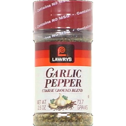 Lawrys Garlic Pepper Coarse Ground Blend 26 Oz Shakers