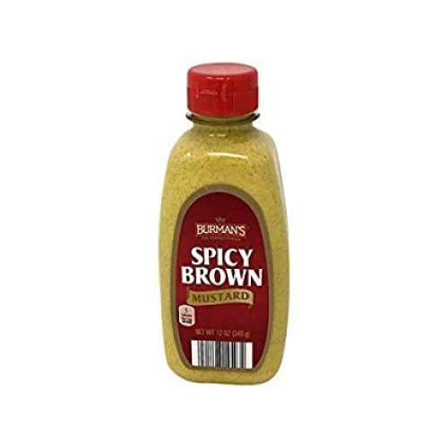 Burmans Spicy Brown Mustard - 1 Bottle 12 oz