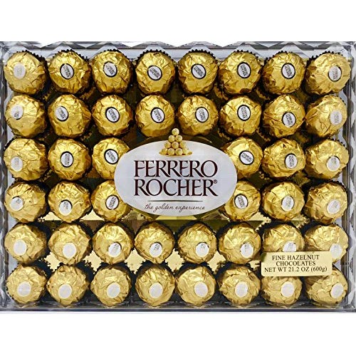 Ferrero Rocher Fine Hazelnut Chocolates, Chocolate Gift Box, 48