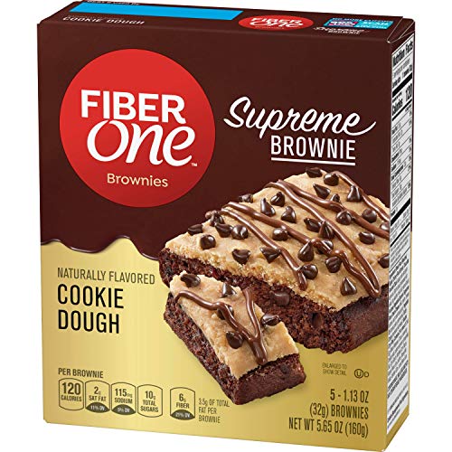 Fiber One Supreme Brownie Cookie Dough Brownies 5-1.13 Oz. Pack