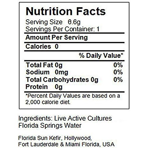 Florida Sun Kefir Live Organic Water Kefir Grains Crystals, Tib