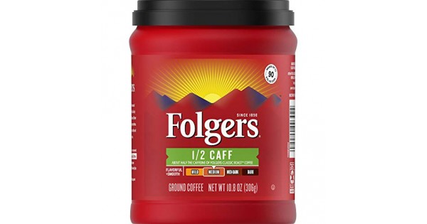 folgers decaf coffee caffeine content
