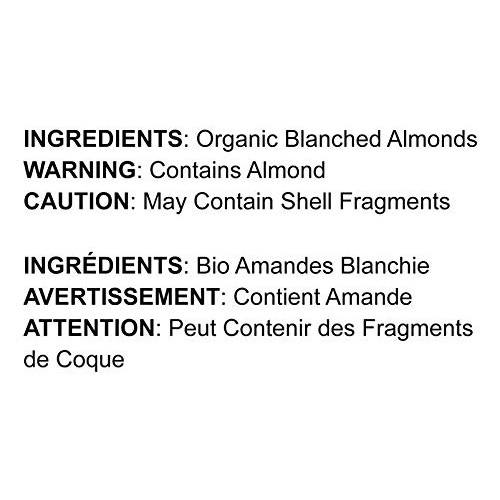 Organic Blanched Whole Almonds, 12 Ounces - Non-Gmo, Raw, Unpast