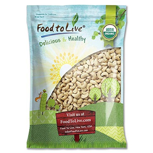 Organic Cashews, 12 Pounds - Whole, Size W-240, Unsalted, Non-Gm