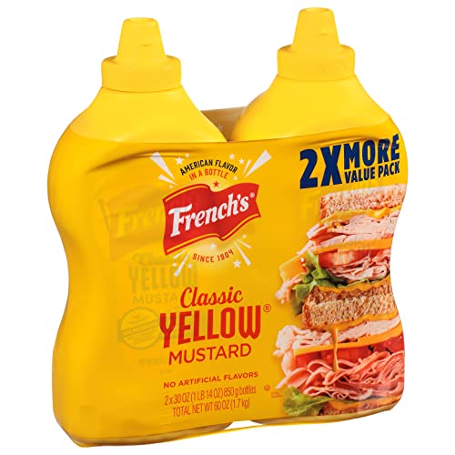 Frenchs Big Value Twin Pack Classic Yellow Mustard, 60 Oz