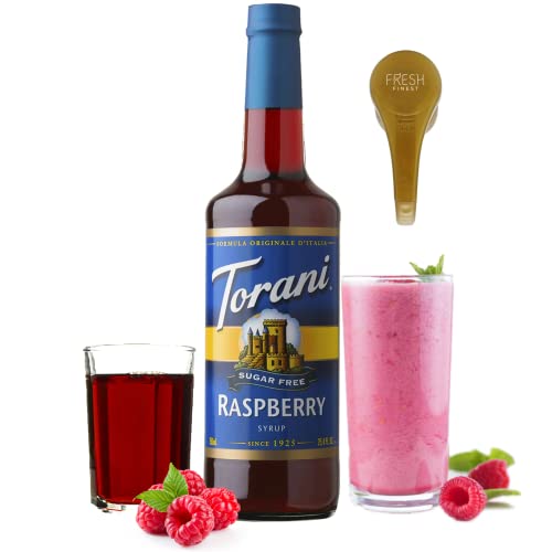 Torani Sugar Free Raspberry Syrup for Coffee 25.4 Ounces Syrups ...