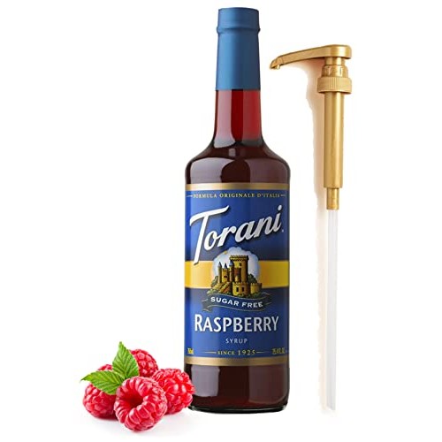 Torani Sugar Free Raspberry Syrup for Coffee 25.4 Ounces Syrups ...