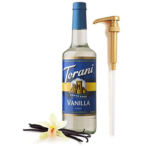 Torani Sugar Free Vanilla Syrup For Coffee 25.4 Ounces For Vanil