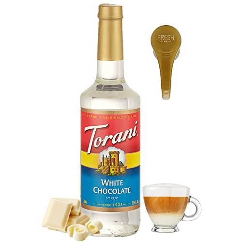 Torani White Chocolate Syrup for Coffee 25.4 Ounces Syrups for C...