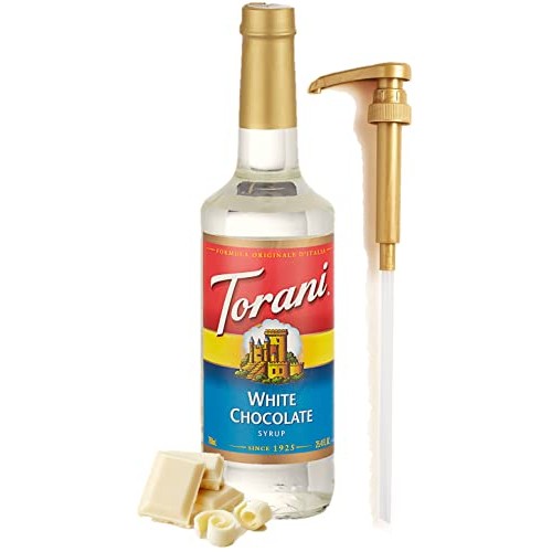 Torani White Chocolate Syrup for Coffee 25.4 Ounces Syrups for C...