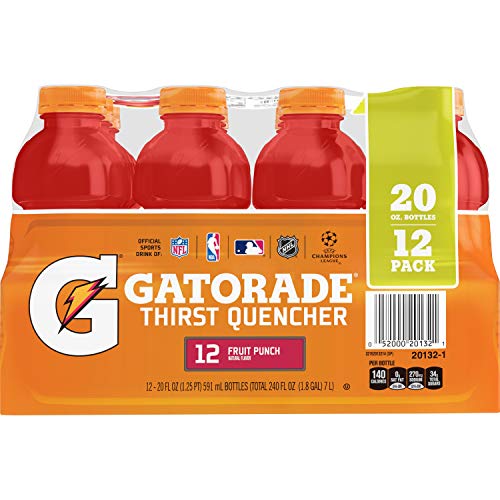 Gatorade Thirst Quencher, Fruit Punch, 20 Ounce Bottles Pack Of