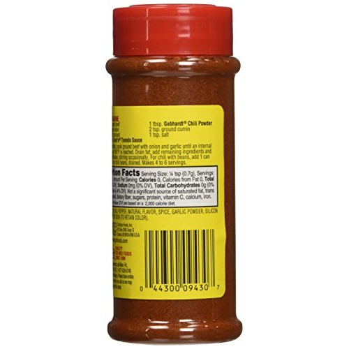 Gebhardt Chili Powder, 3 Ounce Pack of 3