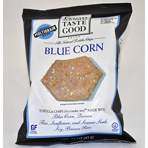 Food Should Taste Good Blue Corn Tortilla Chips, 1.5 Ounce -- 24