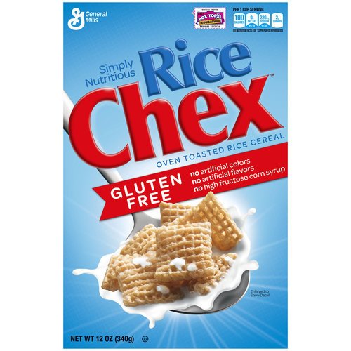 General Mills Rice Chex Oven Toasted Gluten Free 12 Oz. Pack Of 3.