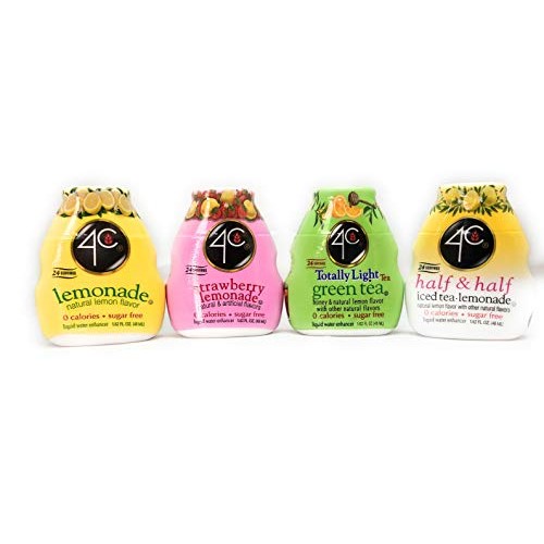 4C Totally Light Water Enhancer 4 Pack Lemonade, Strawberry, Gr