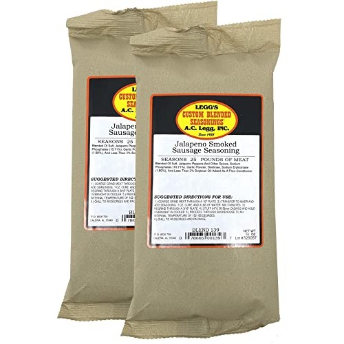 A.C. Legg Jalapeno Smoked Sausage Seasoning, 2 Packs - 14 Ounce ...