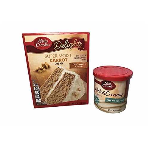 Betty Crocker Bundle - Super Moist Carrot Cake Mix and Rich & Cr...