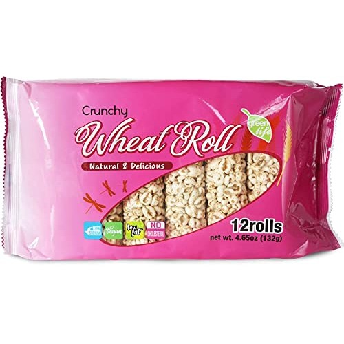 Crunchy Wheat Roll Snack, 4.65oz per Pack, 12Roll per Pack, 5 Pa...