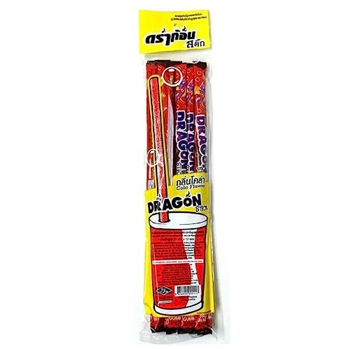 Dragon Tongue Cola Stick Straw Flavor Sweet & Sour Gummies Candy...