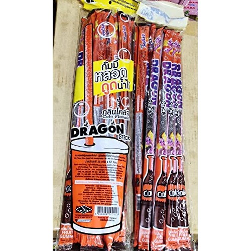 Dragon Tongue Cola Stick Straw Flavor Sweet & Sour Gummies Candy...