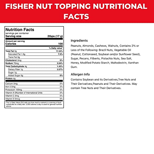 Fisher Nut Topping Bundle, Includes Three 3 5 0z Fisher Nut To...