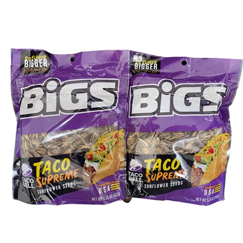 Generic Bigs Taco Bell Taco Supreme Sunflower Seeds 5.35 oz Bag ...