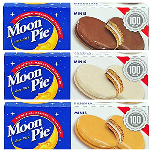 Generic Moon Pie -Minis 3 Boxes of - Chocolate - Vanilla -Banan...