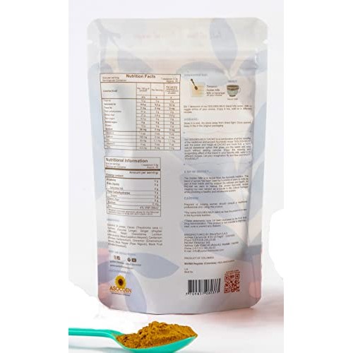 Golden Milk Cacao Powder with Turmeric and Ginger | Gluten-Free,...